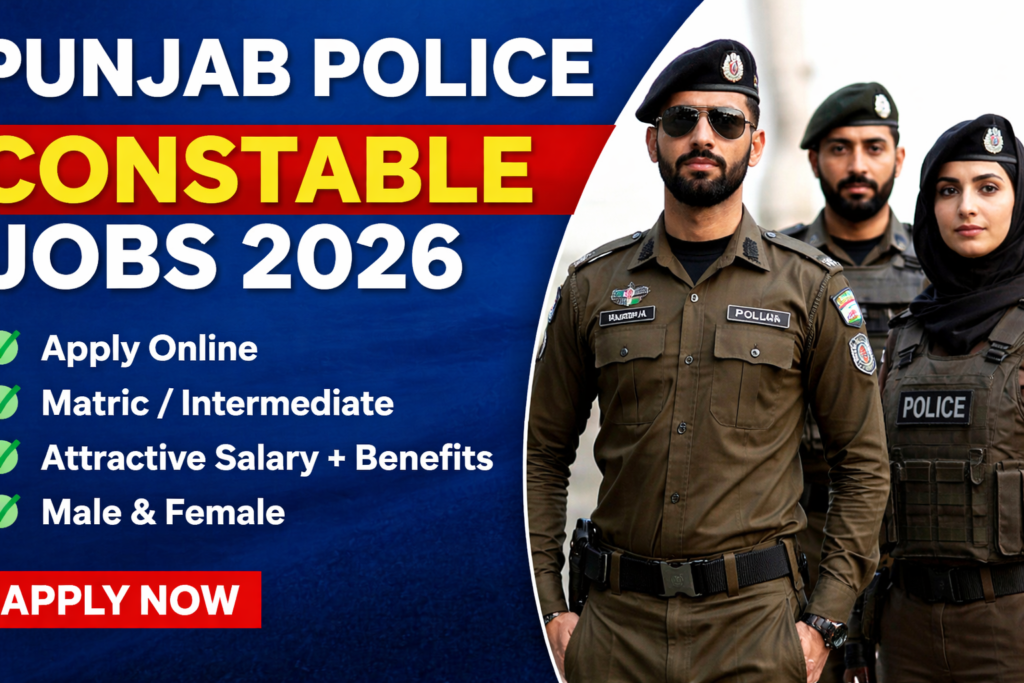 New Punjab Police Constable Jobs 2026 Apply Online | Latest Recruitment Advertisement