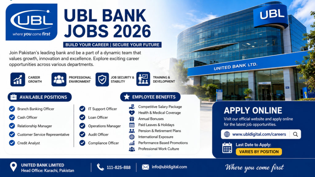 UBL Bank Jobs